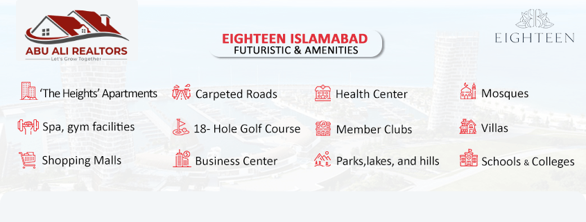 Eighteen amenities and facilities
